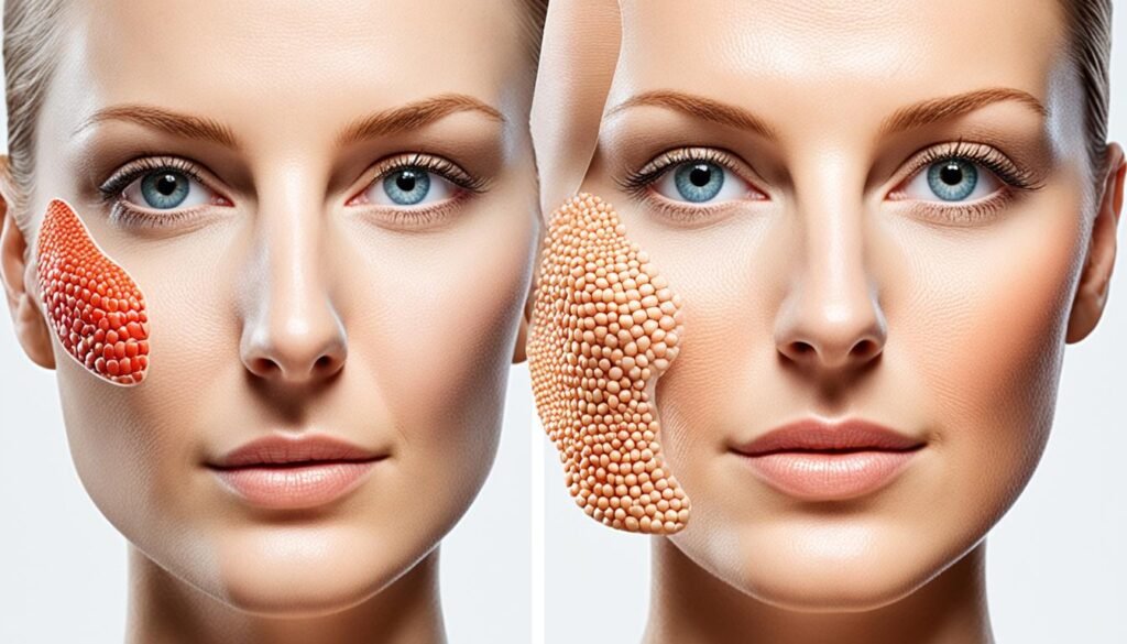人工皮與自然皮膚比較