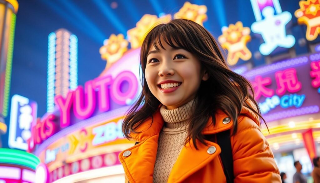 Generate an image of 伊藤舞雪 promoting 優塔娛樂城