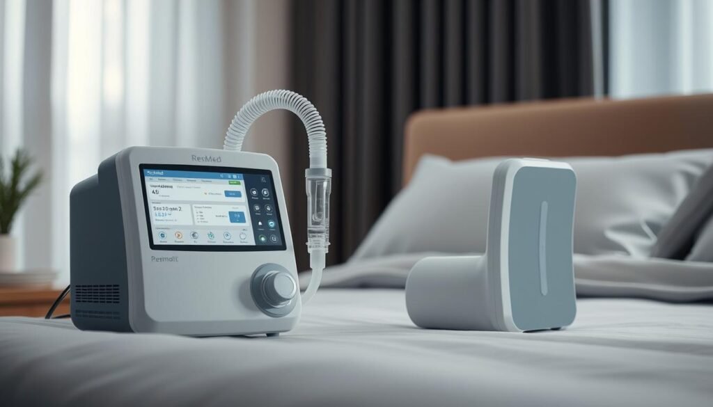 生成一張ResMed睡眠呼吸機的圖片