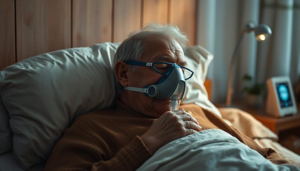 老年人使用睡眠呼吸機圖片